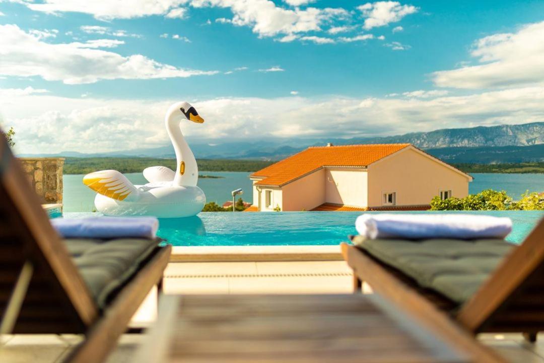 Luxury Villa Allen With Pool Klimno Ngoại thất bức ảnh