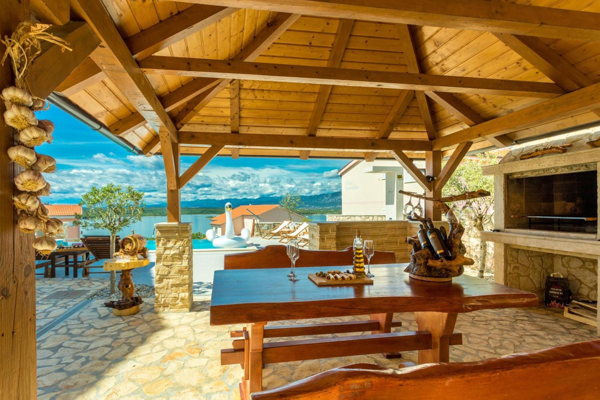 Luxury Villa Allen With Pool Klimno Phòng bức ảnh