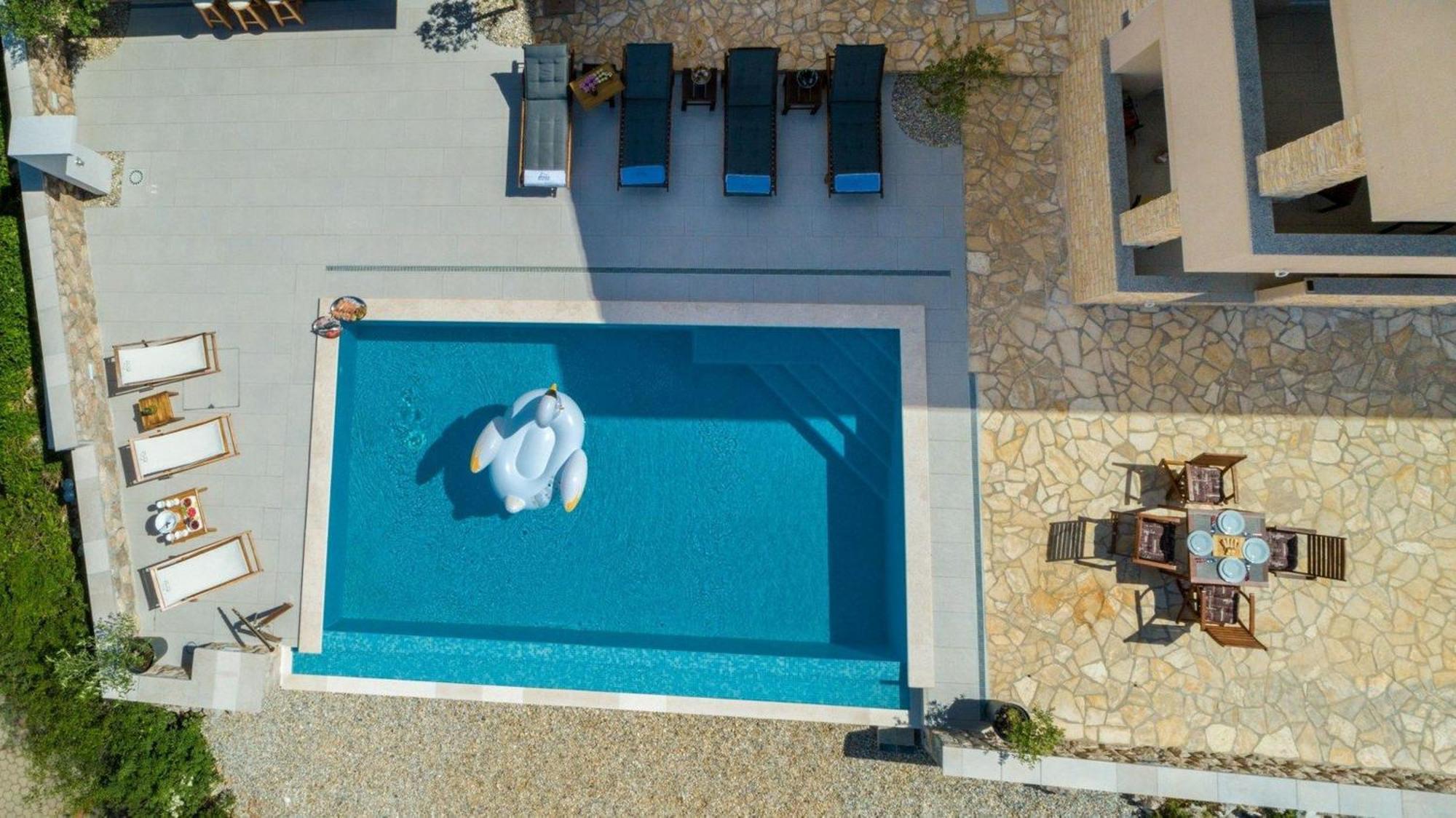 Luxury Villa Allen With Pool Klimno Phòng bức ảnh